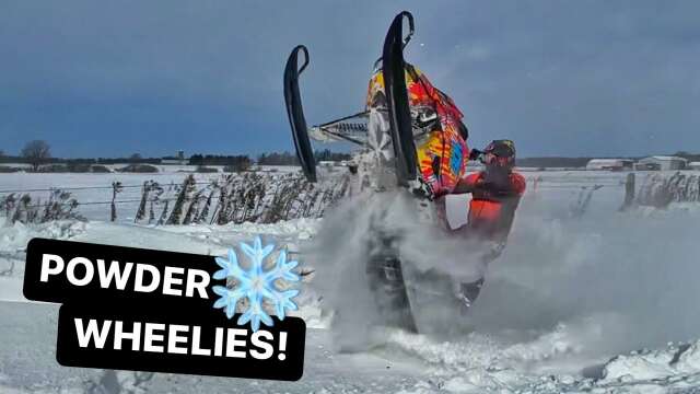 FIRST Snowmobile Powder RIDE!