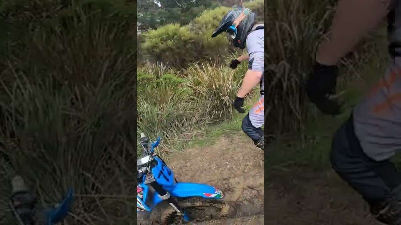 Rider Goes over the Handlebars