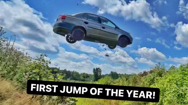 Toyota Echo CAR JUMP LAUNCHED!