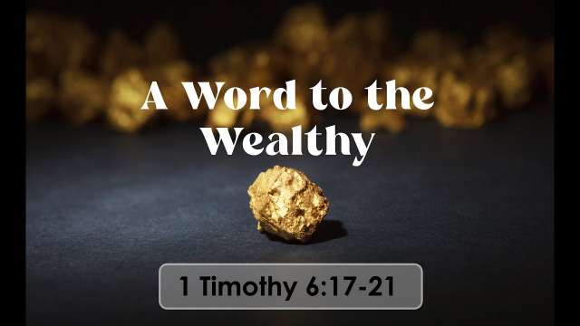 A Word to the Wealthy
