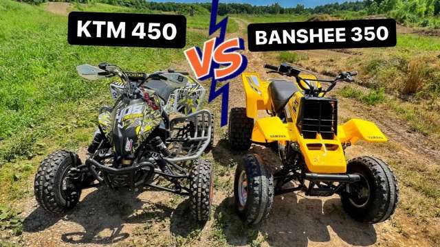 BANSHEE 350 VS KTM 450 ATV!