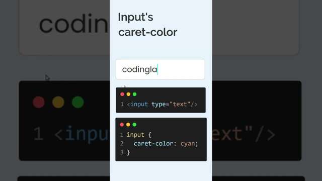 Change Input's Caret Color in HTML & CSS