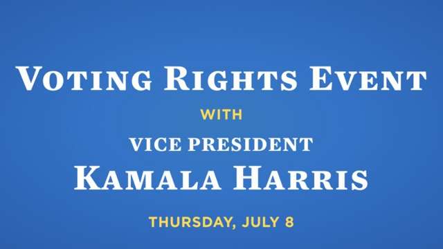 Voting Rights Event with Kamala Harris