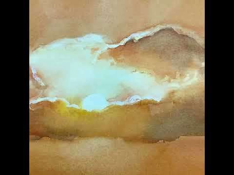 Watercolor of a sunset sky - full video is ready