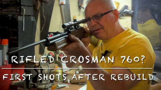 Rifled Crosman 760? 🤷♂️ first shots after rebuild. This gun has potential!