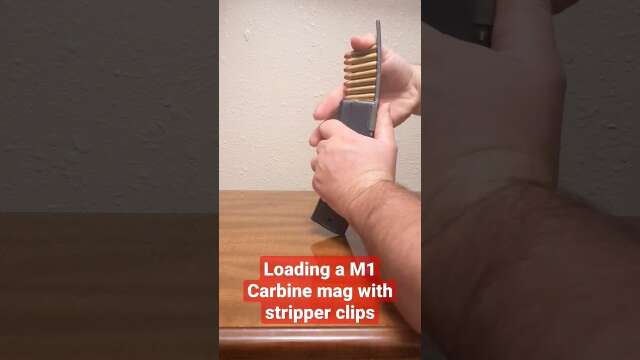 How to load a M1 Carbine magazine with stripper clips.