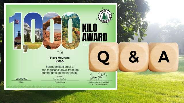 POTA Weekend Kilo - Questions?