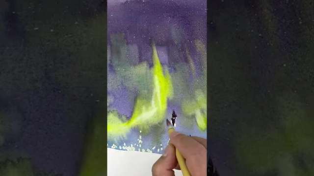 Northern Lights in Watercolor - full video is ready