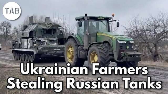 Ukrainian Farmers Salvaging Russian Tanks