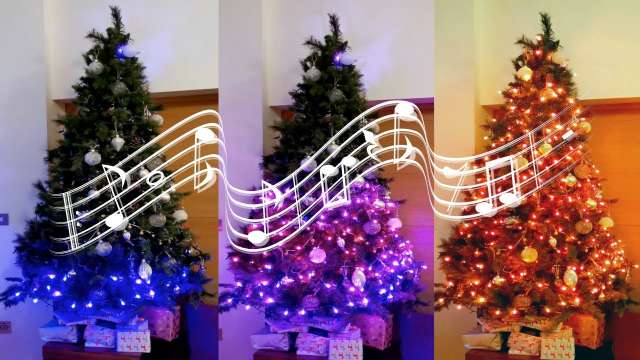 Making Christmas tree lights respond to music
