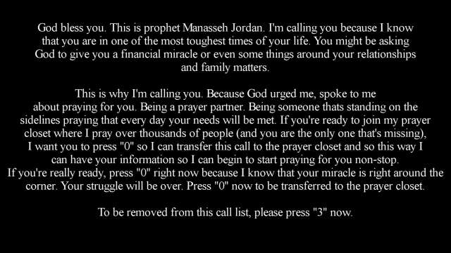 Odd Voicemails, Volume 2 ("Join the Prayer Closet!")
