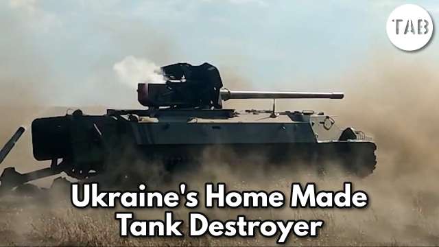 MT-LB + MT-12 = Ukraine’s Home Made Tank Destroyer